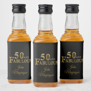 50. Geburtstag Alkoholflaschenetikett