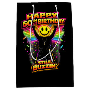 50. Geburtstag alter Skool-Raver schottische Rave- Mittlere Geschenktüte