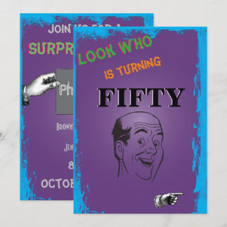 50. Geburtstag Bald Man Überraschung Einladung