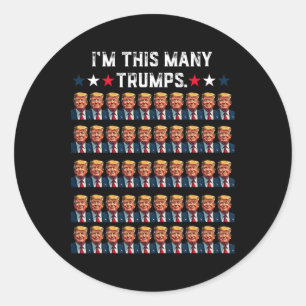 50. Geburtstag bin ich so viele Trumps für Trump S Runder Aufkleber