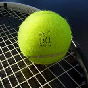 50. Geburtstag Blue Script Tennisbälle