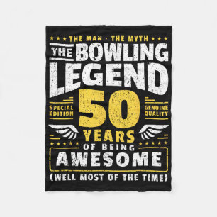 50. Geburtstag Bowling 50 Jahre alter Bowler Fleecedecke