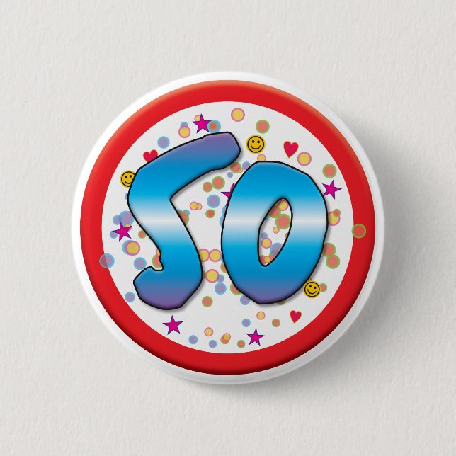 50. Geburtstag Button (Vorderseite)