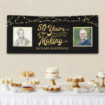 50. Geburtstag | Dann & Jetzt Fotos | Schwarz und 