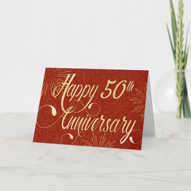 50. Geburtstag der Angestellten - Wirbler Text - R Karte (Vorderseite)