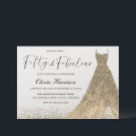 50. Geburtstag des herrlichen Goldenen Gown 50. Einladung<br><div class="desc">50 & Fabulous herrliche Gold Gown 50. Geburtstag Einladung auch als digitaler Download Variationen der Einladung und passende Artikel in unserem Shop verfügbar</div>
