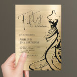 50. Geburtstag Einladung<br><div class="desc">Erstellen Sie Ihr eigenes 50-jähriges und fabelhaftes Kleid Gold 50. Geburtstag Einladung! Personalisieren Sie dieses Design mit Ihrem eigenen Text. Sie können dieses Design weiter anpassen,  indem Sie auf Wunsch die Schaltfläche "Details bearbeiten" auswählen.</div>