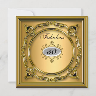 50. Geburtstag Einladung Gold Fünfzig