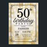 50. Geburtstag Einladung Gold Glitzer<br><div class="desc">50. Geburtstag Einladung mit Gold String Lights mit Gold Glitzer Hintergrund. Gold zum Geburtstag. Erwachsener zum Geburtstag. Männer oder Frauen laden ein. 13. 15. 16. 18. 20. 21. 30. 40. 50. 60. 70. 80. 90. 100. Jedes Alter. Für weitere Anpassungen klicken Sie bitte auf die Schaltfläche "Anpassen" und verwenden Sie...</div>
