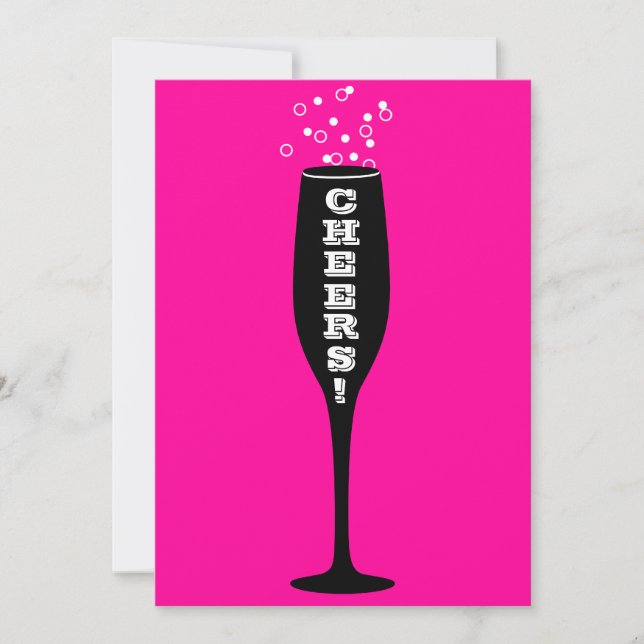 50. Geburtstag Einladung - Hot Mama Cheers! (Vorderseite)