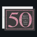 50. Geburtstag Einladung Rosa Glitzer Chalkboard<br><div class="desc">Einladung zum 50. Geburtstag. Schwarz und Rosa Glitzer Geburtstagsparty Einladung mit Chalkboard Hintergrund. Überraschung Geburtstag. Erwachsener Geburtstag. Männer oder Frauen schnappen Party.
Für weitere Anpassungen klicken Sie bitte auf die Schaltfläche "Anpassen" und verwenden Sie unser Designwerkzeug,  um diese Vorlage zu ändern.</div>