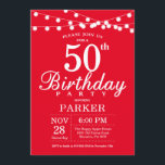 50. Geburtstag Einladung Rot<br><div class="desc">50. Geburtstag Einladung mit String Lights. Roter Hintergrund 13. 15. 16. 18. 20. 21. 30. 40. 50. 60. 70. 80. 90. 100. Jegliches Alter.
Für weitere Anpassungen klicken Sie bitte auf die Schaltfläche "Anpassen" und verwenden Sie unser Designwerkzeug, um diese Vorlage zu ändern.</div>