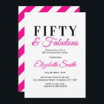 50. Geburtstag Einladungen 50 und fabelhaftes Eleg<br><div class="desc">50 und fabelhaft,  ein extravagantes,  heiß rosa Design,  eine tolle Möglichkeit,  um einen 50. Geburtstag im Stil zu feiern</div>