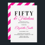 50. Geburtstag Einladungen 50 und fabelhaftes Eleg<br><div class="desc">50 und fabelhaft,  ein extravagantes,  heiß rosa Design,  eine tolle Möglichkeit,  um einen 50. Geburtstag im Stil zu feiern</div>