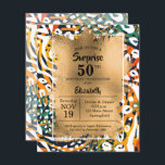 50. Geburtstag Einladungen für Tierwerbung<br><div class="desc">Kleine elegante 4, 5" x 5, 6" Geburtstagsparty-Einladungen mit einem farbenfrohen wilden, mit Goldfolie überdeckten Print-Muster und Ihren Geburtstagsparty-Details in schicker Schrift. Perfekt für eine 50. Geburtstagsparty oder JEDES ALTER, ändern Sie einfach die Formulierung. KOORDINIERENDE Artikel in unserem Geschäft verfügbar. Diese erschwinglichen Ankündigungen werden auf 110 lb Papier gedruckt, das...</div>