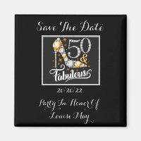 50 Geburtstag Fabulous Elegant Save the Date