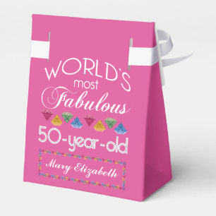 50. Geburtstag Fantastische Gemische Himbeere Rosa Geschenkschachtel