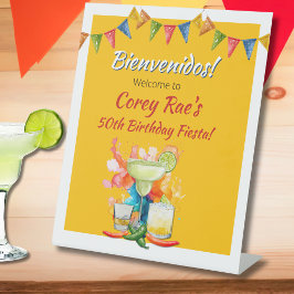 50. Geburtstag Fiesta Themenbienvenidos Willkommen Sockelschild