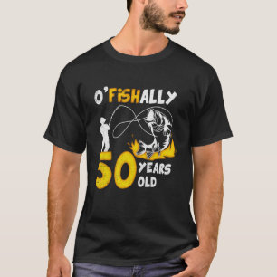 50. Geburtstag Fischen 1973 Vintager Fischer Angle T-Shirt