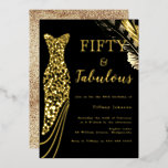 50. Geburtstag Folieneinladung<br><div class="desc">50. Geburtstagsfoildress & Fabulous Gold Foil Dress 50. Geburtstagsfoil Einladung Weitere Einladungen in unserem Nest- und Nestladen</div>