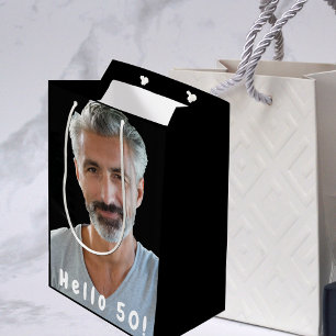 50. Geburtstag Foto hallo 50 Typ Mann Mittlere Geschenktüte