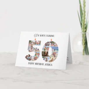 50. Geburtstag Fotokarte Dankeskarte