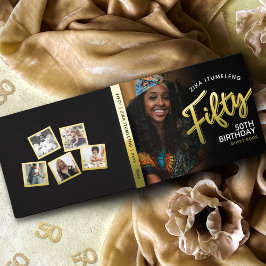 50. Geburtstag Fotos schwarzes Gold Gästebuch