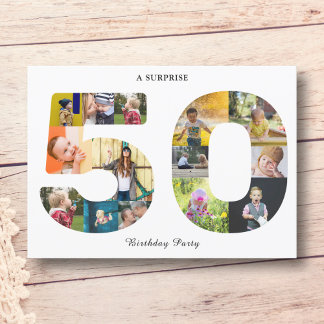 50. Geburtstag Fotovorlage Einladung