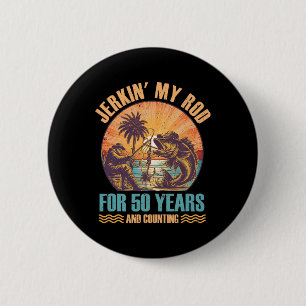50. Geburtstag Für Fischer Jerkin 'My Rod 50 Jahre Button