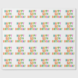 50. Geburtstag Geschenkpapier
