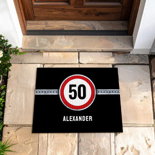 50. Geburtstag Geschwindigkeitsbegrenzungs Schild Fußmatte