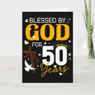 50. Geburtstag Gesegnet von Gott für 50 Jahre alt Karte