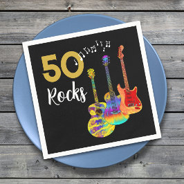 50. Geburtstag Gitarrenrocks 50 Serviette