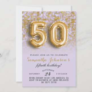 50. Geburtstag Gold Marmor Einladung
