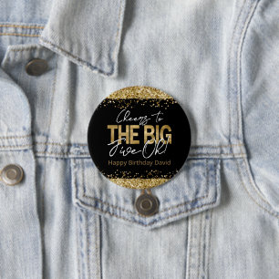 50. Geburtstag Gold und Black Big Five-Oh Button