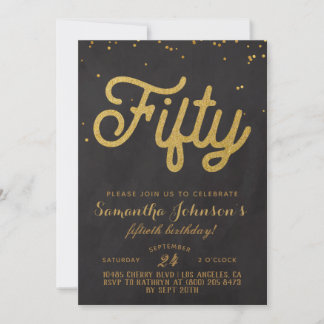 50. Geburtstag Goldene Blüte Einladung