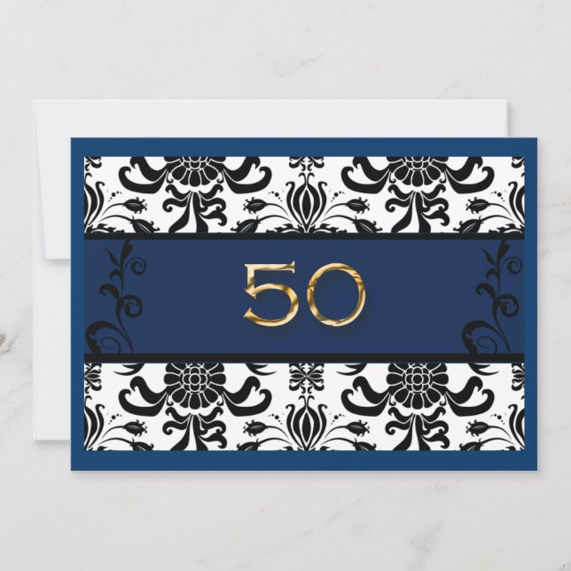 50. Geburtstag, Goldener Film, Einladung (Vorderseite)