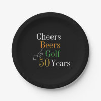 50. Geburtstag Golf Cheers Beers Black Gold Party