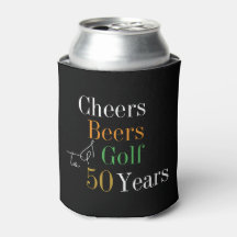 50. Geburtstag Golf Cheers Beers Party Black Gold