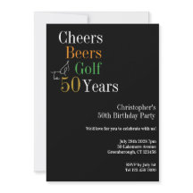 50. Geburtstag Golf Cheers Beers Party