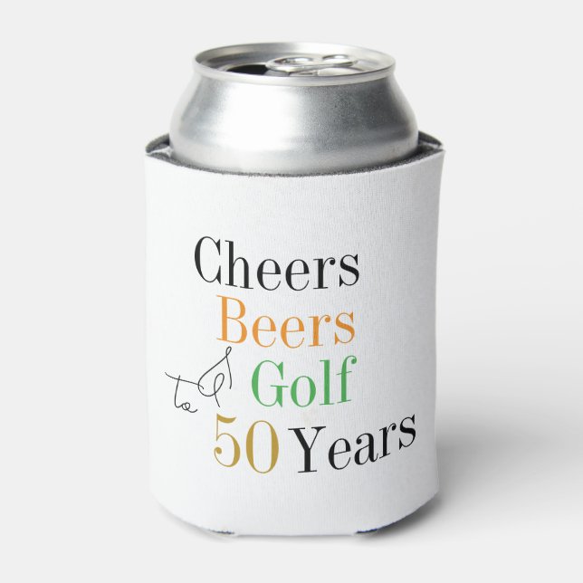 50. Geburtstag Golf Cheers Beers Party Minimal Dosenkühler (Kanne Vorderseite)