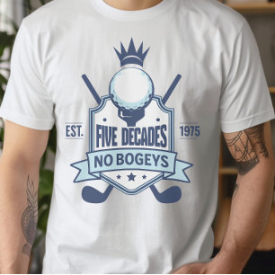 50. Geburtstag Golf Themed No Bogeys T-Shirt