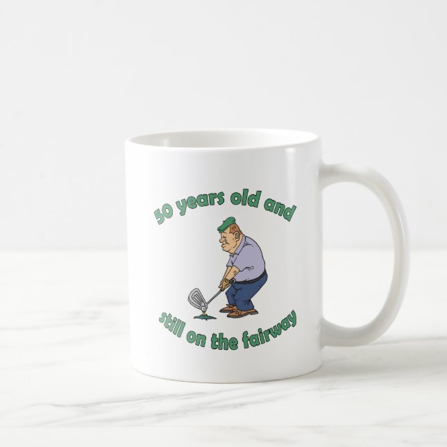 50. Geburtstag Golfer Gag Geschenk Kaffeetasse (Rechts)