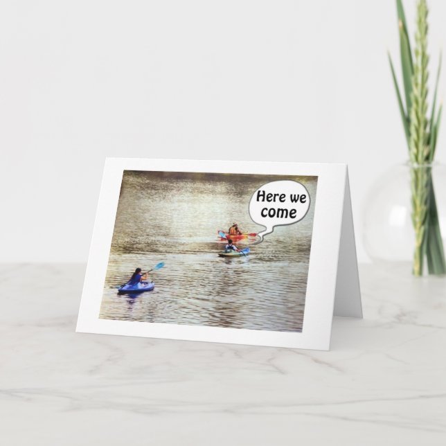 **50. GEBURTSTAG** GREETING CARD KAYAK STIL KARTE (Vorderseite)