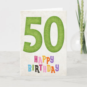 50. Geburtstag Happy Birthday Card Design 2 Karte