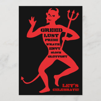 50. Geburtstag - Hölle eines Party Einladung