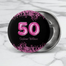 50. Geburtstag Hot Pink Ballon Schriftart Imitate 