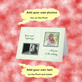 50. Geburtstag Ihre Fotos und Texte Karte