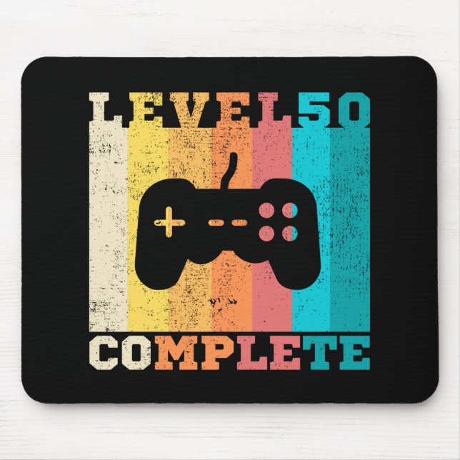 50. Geburtstag/Jahrestag Stufe 50 abgeschlossen Mousepad (Vorne)