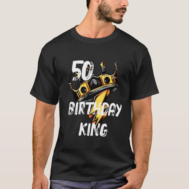 50. Geburtstag King Personalize T-Shirt (Vorderseite)